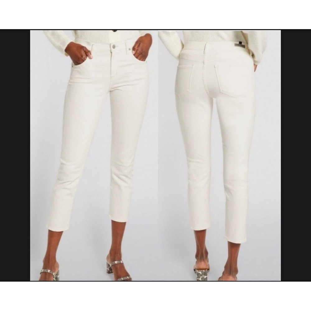 Citizens of Humanity Elsa Mid Rise Slim Boyfriend Jeans White Denim Women's 31